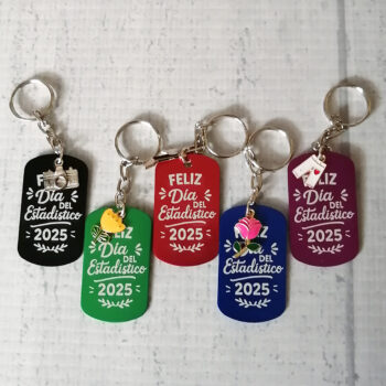 Llavero placa colores